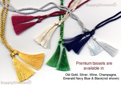 A5 Order of service/menu tassel