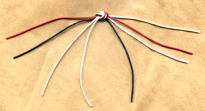 Cut lengths(100pcs) of 1mm waxed cotton cord